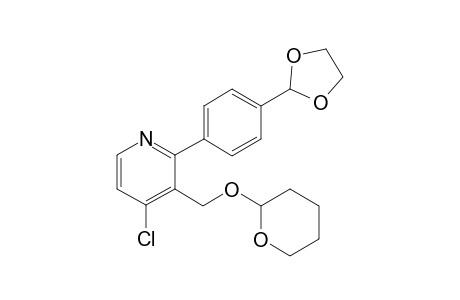 2-(4-(1,3-dioxolan-2-yl)phenyl)-4-chloro-3-(((tetrahydro-2H-pyran-2-yl)oxy)methyl)pyridine