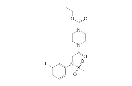 ethyl 4-{[3-fluoro(methylsulfonyl)anilino]acetyl}-1-piperazinecarboxylate