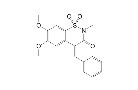 2-METHYL-6,7-DIMETHOXY-1,2-BENZOTHIAZIN-3-ONE-4-BENZYLIDENE-1,1-DIOXIDE