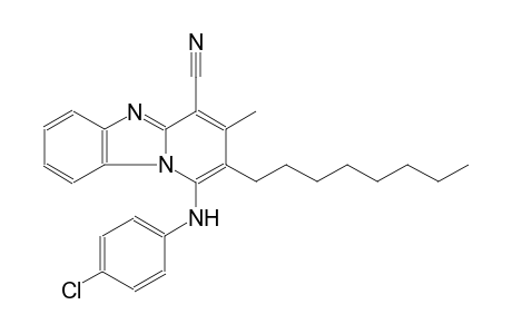 1-(4-chloroanilino)-3-methyl-2-octylpyrido[1,2-a]benzimidazole-4-carbonitrile