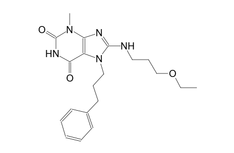 8-[(3-ethoxypropyl)amino]-3-methyl-7-(3-phenylpropyl)-3,7-dihydro-1H-purine-2,6-dione