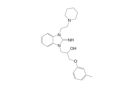 1-{2-imino-3-[2-(1-piperidinyl)ethyl]-2,3-dihydro-1H-benzimidazol-1-yl}-3-(3-methylphenoxy)-2-propanol