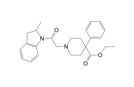 Ethyl 1-[2-(2-methyl-2,3-dihydro-1H-indol-1-yl)-2-oxoethyl]-4-phenylpiperidine-4-carboxylate