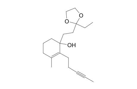2-Cyclohexen-1-ol, 1-[2-(2-ethyl-1,3-dioxolan-2-yl)ethyl]-3-methyl-2-(3-pentynyl)-