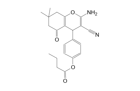 butanoic acid, 4-(2-amino-3-cyano-5,6,7,8-tetrahydro-7,7-dimethyl-5-oxo-4H-1-benzopyran-4-yl)phenyl ester