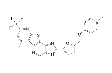7-methyl-2-{5-[(4-methylphenoxy)methyl]-2-furyl}-9-(trifluoromethyl)pyrido[3',2':4,5]thieno[2,3-e][1,2,4]triazolo[1,5-c]pyrimidine
