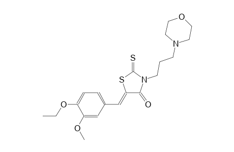 (5Z)-5-(4-ethoxy-3-methoxybenzylidene)-3-[3-(4-morpholinyl)propyl]-2-thioxo-1,3-thiazolidin-4-one