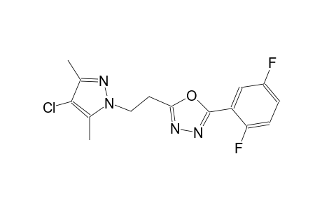 2-[2-(4-chloro-3,5-dimethyl-1H-pyrazol-1-yl)ethyl]-5-(2,5-difluorophenyl)-1,3,4-oxadiazole