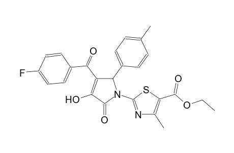 ethyl 2-[3-(4-fluorobenzoyl)-4-hydroxy-2-(4-methylphenyl)-5-oxo-2,5-dihydro-1H-pyrrol-1-yl]-4-methyl-1,3-thiazole-5-carboxylate
