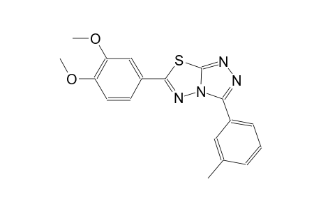 6-(3,4-dimethoxyphenyl)-3-(3-methylphenyl)[1,2,4]triazolo[3,4-b][1,3,4]thiadiazole