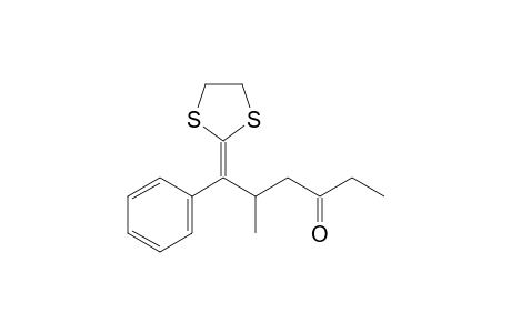 6-(1,3-Dithiolan-2-ylidene)-5-methyl-6-phenylhexan-3-one