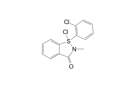 2,3-DIHYDRO-1-CHLORO-1-(2-CHLOROPHENYL)-2-METHYL-3-OXO-1,2-BENZISOTHIAZOLE