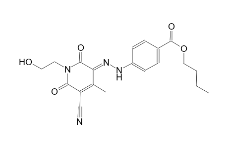 butyl 4-[(2E)-2-(5-cyano-1-(2-hydroxyethyl)-4-methyl-2,6-dioxo-1,6-dihydro-3(2H)-pyridinylidene)hydrazino]benzoate