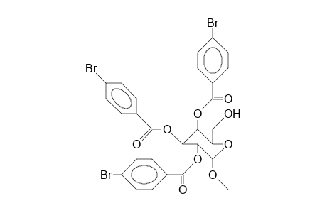 Methyl 2,3,4-tris(O-[4-bromo-benzoyl]).alpha.-D-galactopyranoside