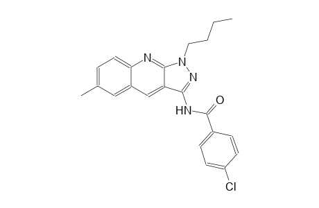 N-(1-butyl-6-methyl-1H-pyrazolo[3,4-b]quinolin-3-yl)-4-chlorobenzamide
