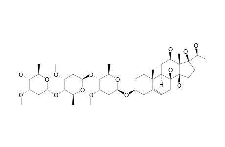 SARCOSTIN_3-O-ALPHA-CYMAROPYRANOSYL-(1->4)-BETA-CYMAROPYRANOSYL-(1->4)-BETA-CYMAROPYRANOSIDE