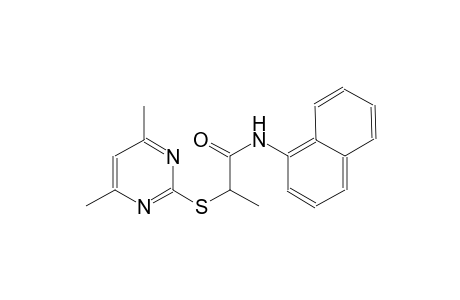 2-[(4,6-dimethyl-2-pyrimidinyl)sulfanyl]-N-(1-naphthyl)propanamide
