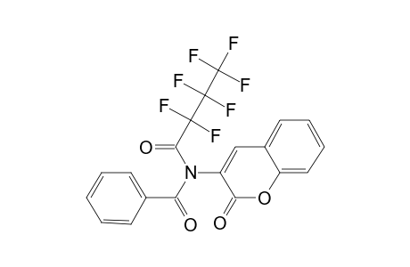 3-Benzamidocoumarin, N-heptafluorobutyryl-