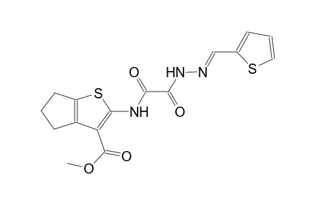 methyl 2-({oxo[(2E)-2-(2-thienylmethylene)hydrazino]acetyl}amino)-5,6-dihydro-4H-cyclopenta[b]thiophene-3-carboxylate