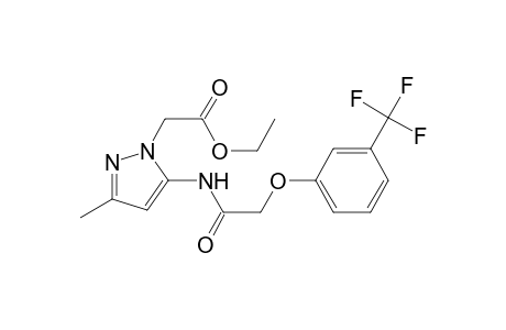 1H-Pyrazole-1-acetic acid, 3-methyl-5-[[2-[3-(trifluoromethyl)phenoxy]acetyl]amino]-, ethyl ester