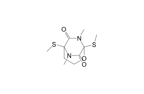 2-Oxa-6,8-diazabicyclo[3.2.2]nonane-7,9-dione, 6,8-dimethyl-1,5-bis(methylthio)-