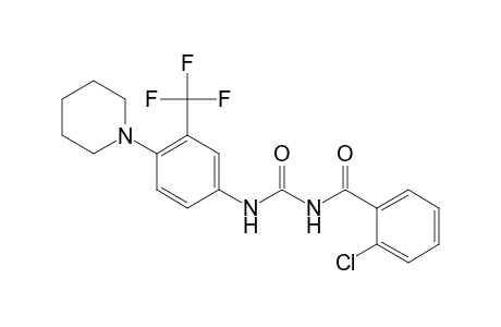 Benzamide, 2-chloro-N-[[[4-(1-piperidinyl)-3-(trifluoromethyl)-phenyl]amino]carbonyl]-