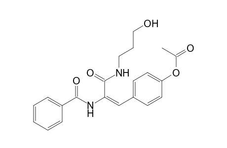 4-{2-(benzoylamino)-3-[(3-hydroxypropyl)amino]-3-oxo-1-propenyl}phenyl acetate