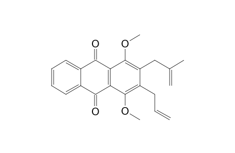 1,4-dimethoxy-2-(2'-methylprop-2'-enyl)-3-(prop-2''-enyl)anthraquinone