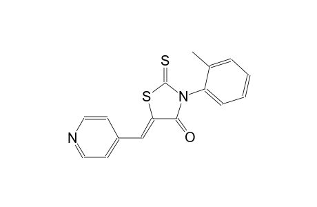 (5Z)-3-(2-methylphenyl)-5-(4-pyridinylmethylene)-2-thioxo-1,3-thiazolidin-4-one