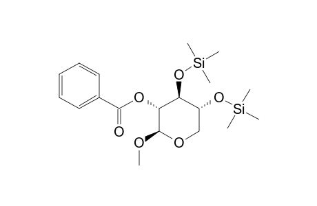 Methyl-2-O-benzoyl-3,4-bis-O-trimethylsilyl.beta.-D-xylopyranosid