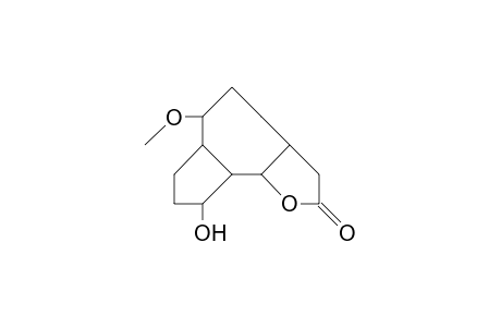 9-Hydroxy-6-methoxy-decahydro-azuleno(4,5-B)furan-2(3H)-one