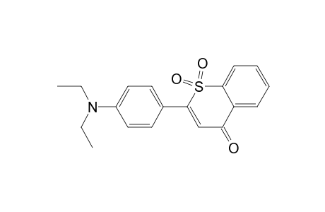 4H-1-Benzothiopyran-4-one, 2-[4-(diethylamino)phenyl]-, 1,1-dioxide
