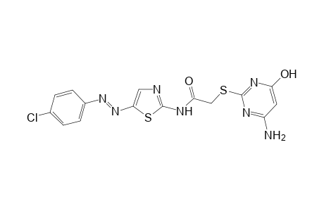 2-((4-amino-6-hydroxypyrimidin-2-yl)thio)-N-(5-(4-chlorophenylazo)thiazol-2-yl)acetamide