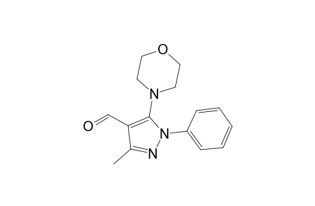 3-Methyl-5-(4-morpholinyl)-1-phenyl-4-pyrazolecarboxaldehyde