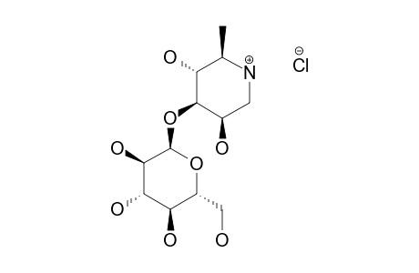 1,5,6-TRIDEOXY-3-O-(ALPHA-D-GLUCOPYRANOSYL)-1,5-IMINO-D-MANNITOL-HYDROCHLORIDE