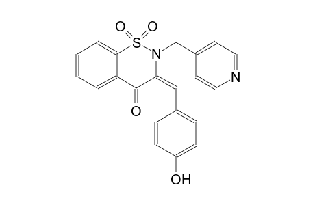 4H-1,2-benzothiazin-4-one, 2,3-dihydro-3-[(4-hydroxyphenyl)methylene]-2-(4-pyridinylmethyl)-, 1,1-dioxide, (3E)-