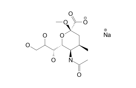 SODIUM-(METHYL-5-ACETAMIDO-4-C-METHYLENE-3,4,5-TRIDEOXY-BETA-D-GLYCERO-D-TALO-NONULOPYRANOSID)-ONATE