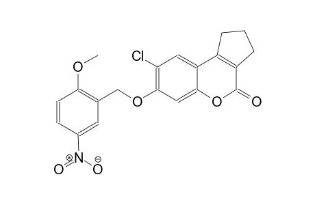 cyclopenta[c][1]benzopyran-4(1H)-one, 8-chloro-2,3-dihydro-7-[(2-methoxy-5-nitrophenyl)methoxy]-