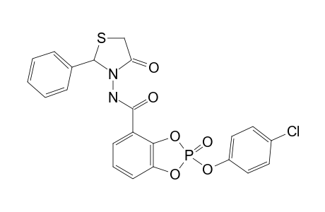 N-[2-(PHENYL)-4-OXO-THIAZOLIDIN-3-YL]-2-(4-CHLOROPHENOXY)-BENZO-(1,3,2)-DIOXAPHOSPHOLE-2-OXIDE-4-CARBOXAMIDE