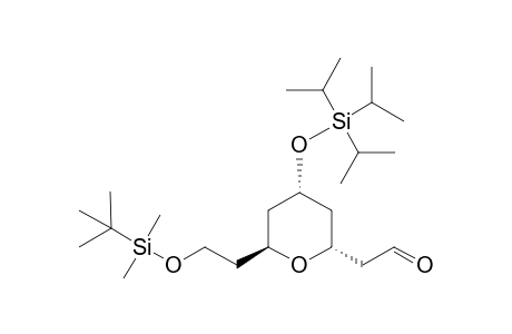 {(2R,4S,6S)-6-[2-(tert-Butyl-dimethyl-silanyloxy)-ethyl]-4-triisopropylsilanyloxy-tetrahydro-pyran-2-yl}-acetaldehyde