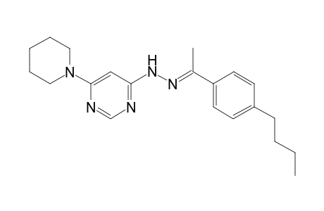 Ethanone, 1-(4-butylphenyl)-, [6-(1-pyperidyl)pyrimidin-4-yl]hydrazone