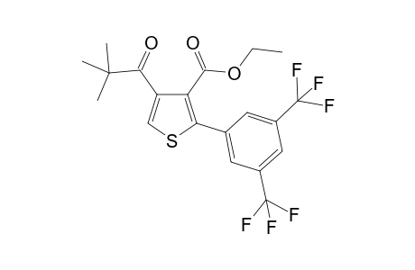 Ethyl 2-[3,5-bis(trifluoromethyl)phenyl]-4-(2,2-dimethylpropanoyl)thiophene-3-carboxylate