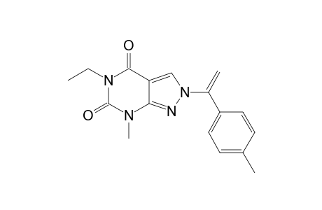 7-METHYL-5-ETHYL-2-PARA-METHYLBENZYLVINYL-PYRAZOLO-[3,4-D]-PYRIMIDINE-4,6(5H,7H)-DIONE