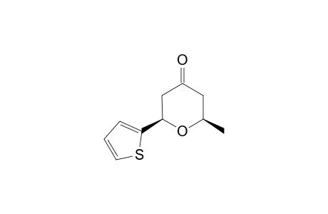 (2R,6R)-2-Methyl-6-thiophen-2-yl-tetrahydro-pyran-4-one