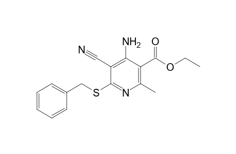 4-Amino-6-benzylsulfanyl-5-cyano-2-methyl-nicotinic acid ethyl ester
