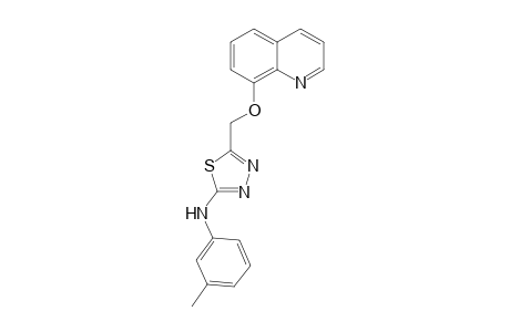N-(3-Methylphenyl)-5-((quinolin-8-yloxy)methyl)-1,3,4-thiadiazol-2-amine