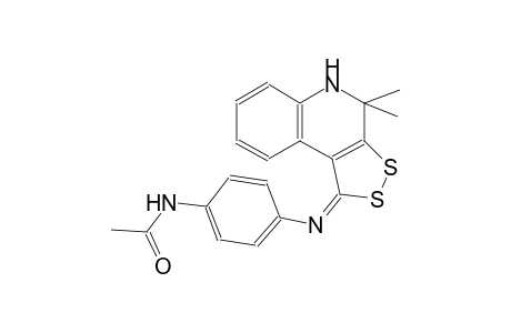 N-(4-{[(1E)-4,4-dimethyl-4,5-dihydro-1H-[1,2]dithiolo[3,4-c]quinolin-1-ylidene]amino}phenyl)acetamide