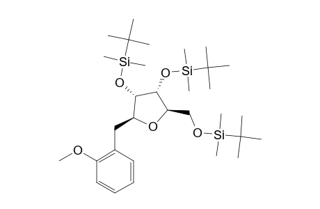 2,3,5-TRI-O-(TERT.-BUTYLDIMETHYLSILYL)-1-DEOXY-1-BETA-(2-METHOXYBENZYL)-D-RIBOFURANOSIDE