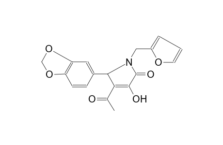 Pyrrol-2(5H)-one, 4-acetyl-1-(2-furfuryl)-3-hydroxy-5-(3,4-methylenedioxyphenyl)-