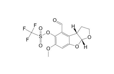 (+/-)-CIS-5-TRIFLUOROMETHANESULFONYLOXY-2,3,3A,8A-TETRAHYDRO-6-METHOXY-[2,3-D]-BENZO-[B]-FURAN-4-CARBOXALDEHYDE